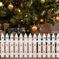 thumbnail image 4 of Phenofice 15Pcs Decorative Small Fence Christmas Tree Fence White Plastic, 4 of 8