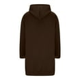 thumbnail image 4 of UngA Long Zip Up Hoodie Women Oversized Fleece Long Tunic Sweatshirts Casual Long Sleeve 2025 Fall Hoodie Jacket Coat Hoodie for Women (Coffee,M), 4 of 6