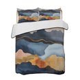 thumbnail image 2 of Navy Blue Brown Twin XL Size Down Alternative Comforter, Lightweight Comforter Quilt Bedding Set with Pillow Shams Vintage Modern Artwork Abstract All Seasons Bed Comforter Duvet Insert 68"x98", 2 of 7