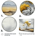 thumbnail image 3 of Designart "Yellow Tree Silent Landscape" Floral Floater Framed Wall Decor, 3 of 7