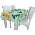 thumbnail image 3 of Coolnut Adorable Set With Funny Dinosaurs Tablecloth Modern Table Cover for Home Decoration, Spill Proof Cloth Washable for Dinner Picnic, 60"x120", 3 of 6