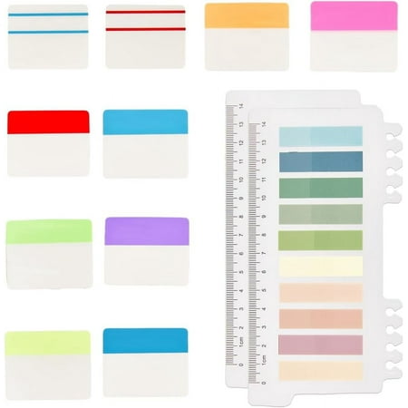 600Pcs 2 Styles Sticky Index Tabs Colorful Sticky Tab Writable and Reposition able File Tabs Flags Colored Page Markers Labels for Reading Notes Books Classify Files Binders File Folders Colorful DIY