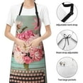 thumbnail image 6 of Pofeuu Vintage Typewriter Floral Print Waterproof Apron with Pockets Adjustable Cooking Aprons Kitchen Bib for Baking Household Cleaning, 6 of 8