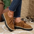 thumbnail image 6 of Women’s Suede Tassel Platform Loafers, Comfortable Lace-Up Shoes for Fall/Winter Commutes, School Days, and Casual Office Looks, 6 of 9