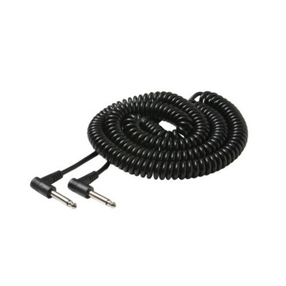 Steren 25ft Premium 1/4in Mono Coiled Cable with Right Angle Plugs
