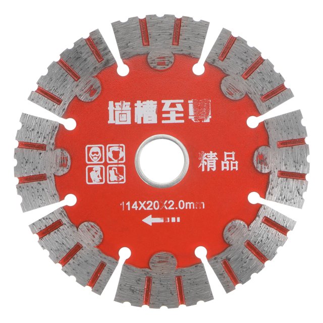 Segmentada Diamante Hoja, 4,5" 114mm Diamante Sierra Hoja Diamante Hojas de corte con 20mm Eje para Angulares Amoladoras para Concreto, Ladrillo, Bloque, Piedra, Rojo