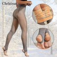 thumbnail image 4 of Medias cálidas de invierno Pantimedias sexis de vellón para mujer Pantimedias térmicas de cintura alta Pantimedias translúcidas falsas Pantimedias -5064046171136 Grueso220g Terciopelo Piel sólida 2, 4 of 5