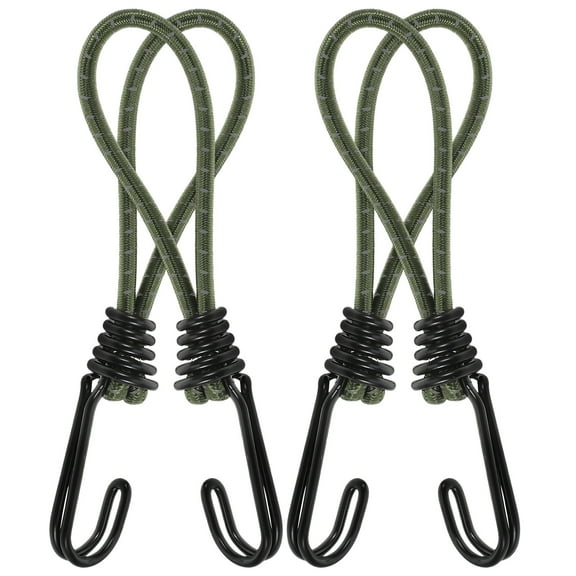 WORGEOUS  4 Pcs Mini Bungee Cords with Hooks Bungees Tent Elastic Buckle