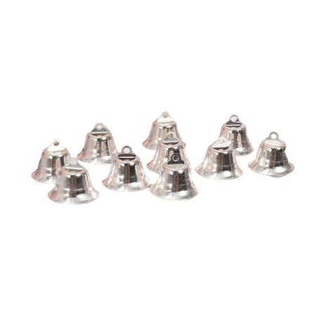 

10pcs Christmas Jingle Bells Pendant Lightweight Easy carrying Pendant for Christmas Party Decor Silver