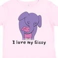 thumbnail image 4 of Inktastic I Love My Sissy Elephant Purple Pink Boys or Girls Toddler T-Shirt, 4 of 5