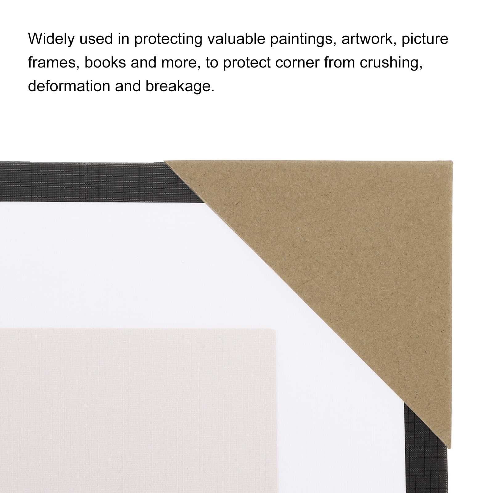 Uxcell Adjustable Cardboard Corner Protector Cardboard Edges Protector 10x10x4cm for Packing, Shipping Pack of 100 Brown