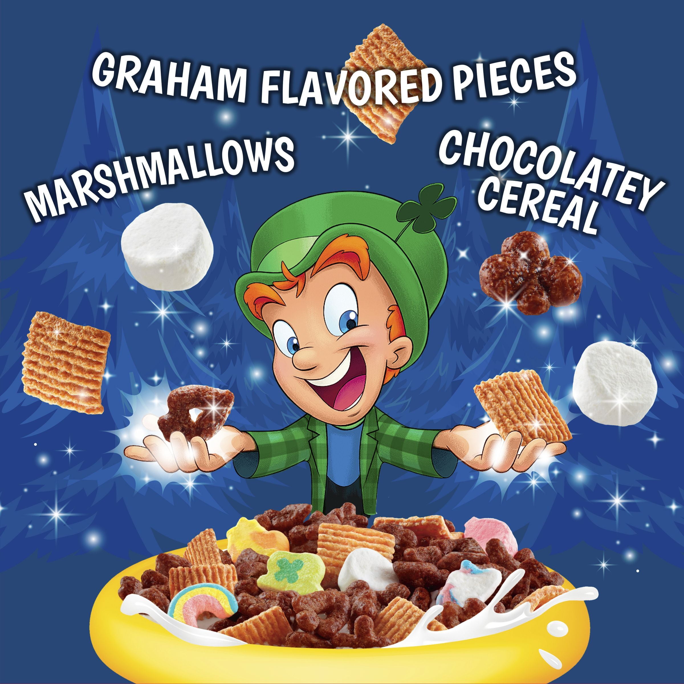 Lucky Charms Smores Breakfast Cereal with Marshmallows, 10.5 OZ 