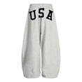 thumbnail image 5 of SJLDQY Girls Sweatpants Letter Graphic Casual Baggy Pants Drawstring Waist Pants with Pockets, 5 of 5