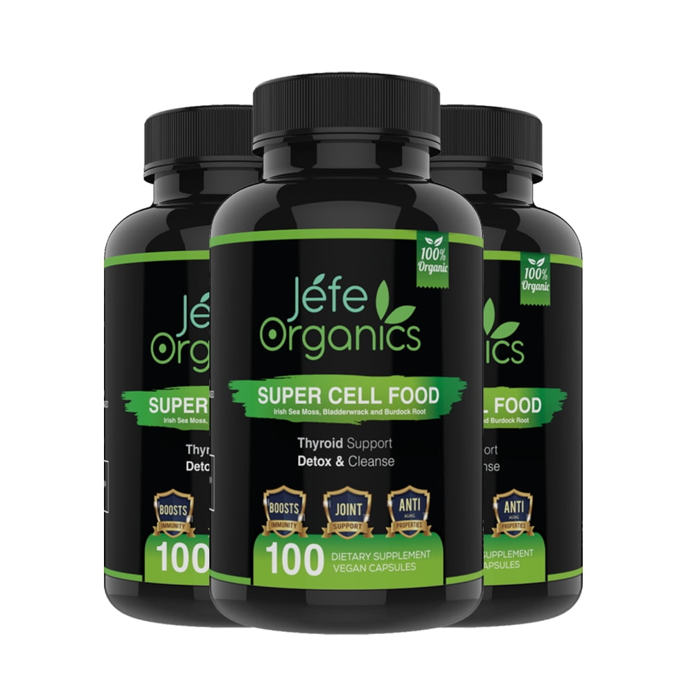 Jefe Organics Sea Moss Plus Bladderwrack Burdock Root 100 Capsules Packed With 102 Minerals In 