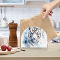 thumbnail image 6 of White and Tiger Napkin Holder for Table Clear Napkin Stand Paper Holder Acrylic Organizer Dispenser Napkins for Dinner Kitchen Restaurant Room, 6 of 8