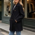 thumbnail image 4 of Guluxicc Womens Dressy Coats Double Button Lapel Collar Long Sleeve Coats with Side Pockets for Everyday Fall Winter, 4 of 5