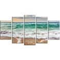 thumbnail image 3 of Design Art Crystal Clear Blue Foaming Waves Seashore Canvas Wall Art, 3 of 3
