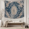 thumbnail image 5 of Navy Blue Boho Large Tapestry for Bedroom Wall Hanging Tapestry, Modern Geometric Abstract Ehtnic Ceiling Backdrop Tapestries Poster Blanket Wall Decor for Teens Room Living Room Dorm 86" x 104", 5 of 8