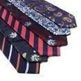 thumbnail image 4 of DONGTIAN Men's Polyester Neck Tie Set Pineapple Dragonfly Jacquard Casual Neckties Cashew Flower Pocket Square Shirt Suit Tuxedo Neckwear, 4 of 6