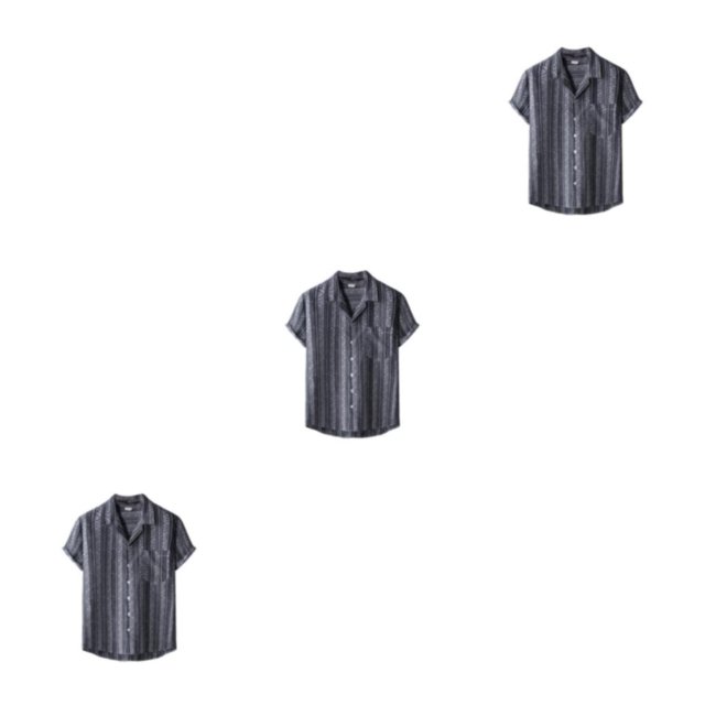 Camisa de hombre Jumpingount de repuesto con cuello vuelto transpirable lavable reutilizable 2XL