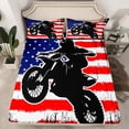 thumbnail image 2 of Castle Fairy Sport Motorcycle Twin Sheet Sets for Boys Girls,American Flag Bedding, 2 of 7
