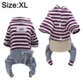 thumbnail image 2 of Ropa de una pieza para mascotas Ropa a rayas para mascotas Ropa para mascotas Ropa de invierno cálida para perros 1186, 2 of 6