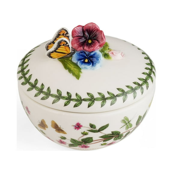 Botanic Garden Bouquet Butterfly Trinket Box