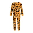 thumbnail image 4 of HTHLVMD Family Matching Sleep Set, Yellow Halloween Pjs, Long Sleeve Loungewear, Seasonal Loungewear, Jack O Lantern Pajamas, Funny Halloween Pajamas Family Button Up 2 Piece Pajama Set Sleepwear, M, 4 of 6