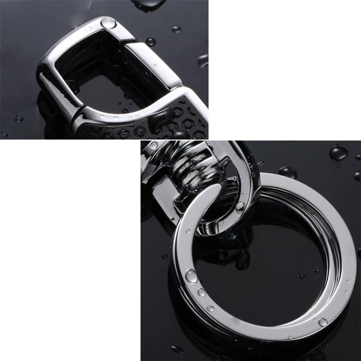 Key Chain with Heavy Duty Car Keychain for Men and Women - Black