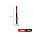 thumbnail image 1 of Cabeza de lote de impacto antideslizante, Cruz magnética fuerte, tornillo de dureza de alto Torque, juego de brocas de Destornillador Ph2 impermeable, 25mm, 50mm, 65mm, 70mm, 90mm, 1 of 4
