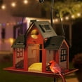 thumbnail image 6 of Weatherproof Metal Bird Feeder Large Capacity House Feeder for Outdoor Use Nature Wild Bird Feeding Station, 6 of 9