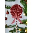 thumbnail image 2 of Shop our 14" Glitter Lollipop Bow Pick: Red & White, 2 of 5