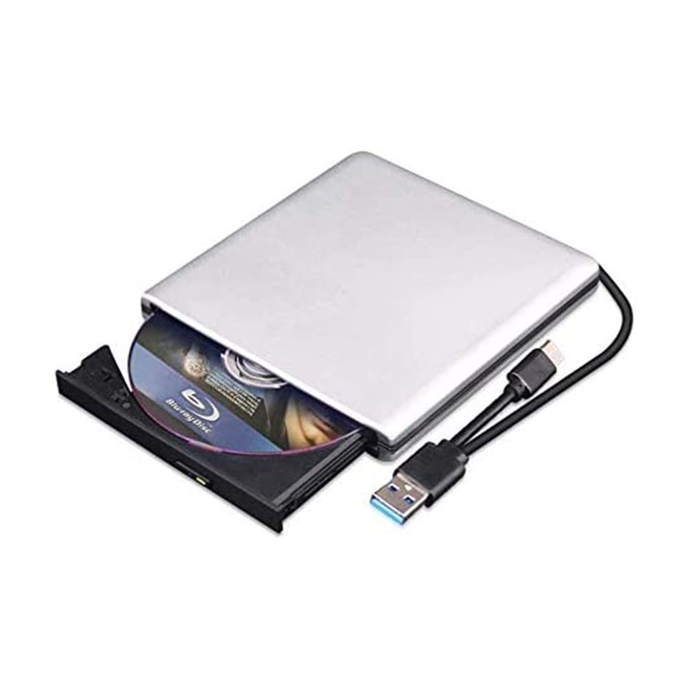 Blu ray Drive DVD/BD Player Read/Write Portable Blu-ray Drive 2.0 and DVD Burner Ultra HD Drive Compatible with Mac OS/Win7/Win8/Win10 Blu ray Burner High SpeedSilent -