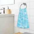 thumbnail image 5 of GZHJMY Light Blue Wave Undertwater Hand Towels for Bathroom 1OO% Washcloth 2 pcs Face Towel 16 x 28 inch, Absorbent Soft & Skin-Friendly, 5 of 6