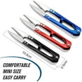 thumbnail image 3 of 3 Pieces Sewing Scissors U Shape Yarn Thread Cutter Embroidery Small Snips Clippers Trimming Nipper for Sewing Stitch DIY Crafts Supplies, Random Color, 3 of 6