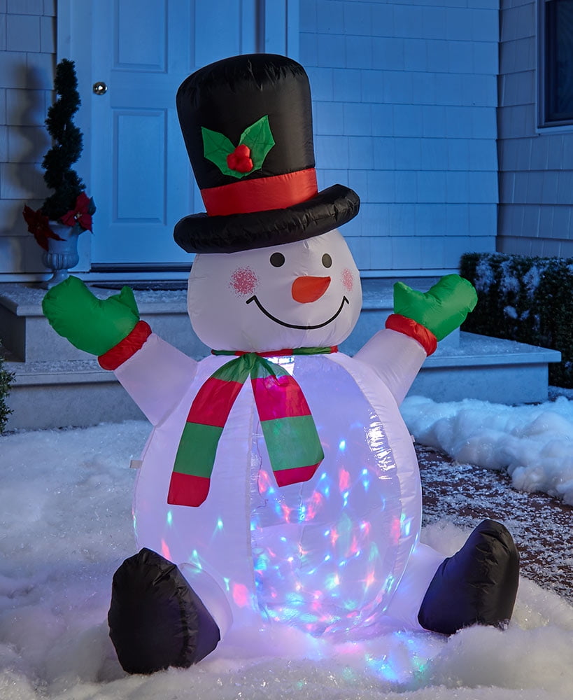 4Ft. Light and Motion Holiday InflatablesSnowman