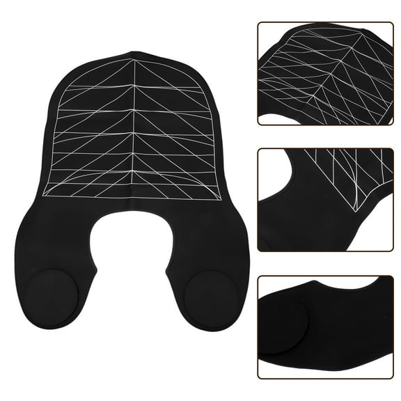 OUNONA Waterproof Black Silicone Salon Cape for Professional Cutting 1Pc