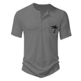 thumbnail image 3 of Men's Summer Casual 4-Button Short Sleeve T-Shirt Stylish, Lightweight, Versatile, Available in Multiple Colors and Sizes, 3 of 3