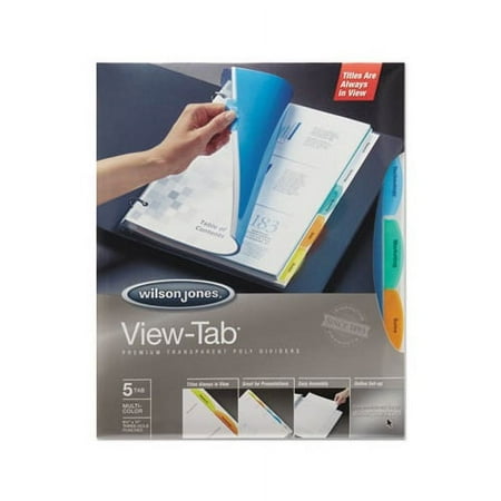 UPC: 0078910550618 | View-Tab Transparent Index Dividers 5-Tab  11 x 8.5  Assorted  5 Sets