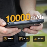 AGM H MAX Rugged Smartphone, 10000mAh 4G LTE Rugged Phone, Android 14, 6.56 400Nits HD 90Hz Display, Unisoc T606, Waterproof&Drop-proof&Dustproof, 4GB 128GB