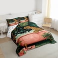 thumbnail image 3 of Homewish Cute Bathing Cheetah Bedding Comforter Set for Kids, Kawaii Cartoon Leopard Twin Comforter Sets, Palm Plant Botanical Reversible Bedding Set, Luxury Bedroom Decor, 2 Pieces, 3 of 8