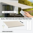 thumbnail image 4 of Outsunny 16' x 10' Electric Retractable Awning, Sun Shade Shelter with Remote Controller and Crank Handle for Deck, Balcony, Yard, Cream White, 4 of 10