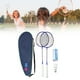 thumbnail image 1 of 2 Raquetas De Bádminton Con Antideslizante Que Absorbe Los Golpes, 3 Volantes De Nailon, Marco De aleación De Hierro Para Principiantes, 1 of 7