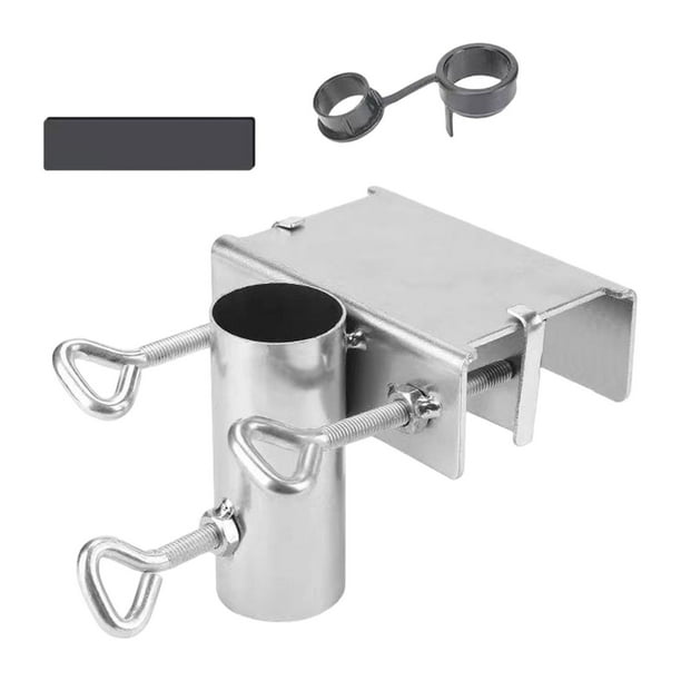 Soporte para sombrilla de Patio, abrazadera de montaje para sombrilla de pesca en la playa, soporte para sombrilla, soporte para sombrilla de banco Cola Abrazadera de clip fijo