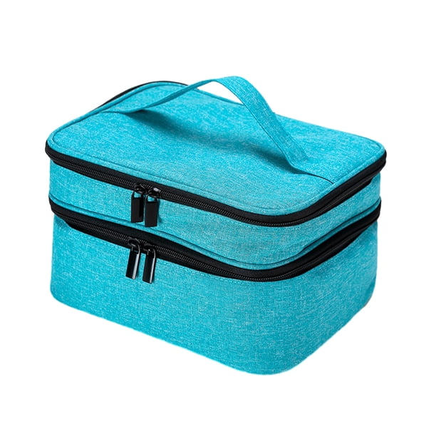 Sonducket Bolsa de almacenamiento para esmalte de uñas, ampliamente utilizada, hecha con poliéster, bolsa organizadora de esmalte de uñas Envolturas para manijas de equipaje cielo azul