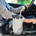 thumbnail image 6 of 40 oz Insulated Tumbler with Handle, Leak-Proof Straw Lid, Stainless Steel Travel Mug for Car & Road Trips - Santorini Black & White Greece, 6 of 6