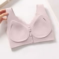 thumbnail image 4 of Women's Wireless Front Closure Bra Full Coverage Padded Bra Wide Strap Push Up No Underwire Comfy Bras, 4 of 4