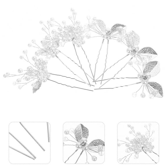 NIAIZEK Bridesmaids Hair Accessory Silver Rhinestone 6Pcs