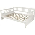 thumbnail image 6 of Harper & Bright Designs Solid Wood Daybed, Full Size Bed Frame Multi-Functional Daybed for Boys Girls, White, 6 of 7