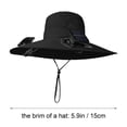 thumbnail image 3 of RICHMJ Solar Panel Powered Fan Fishing Hat,Wide Brim Outdoor Fishing Hat USB Charging Summer Fisherman Hat ,Gift for Fishing enthusiast(Black), 3 of 6